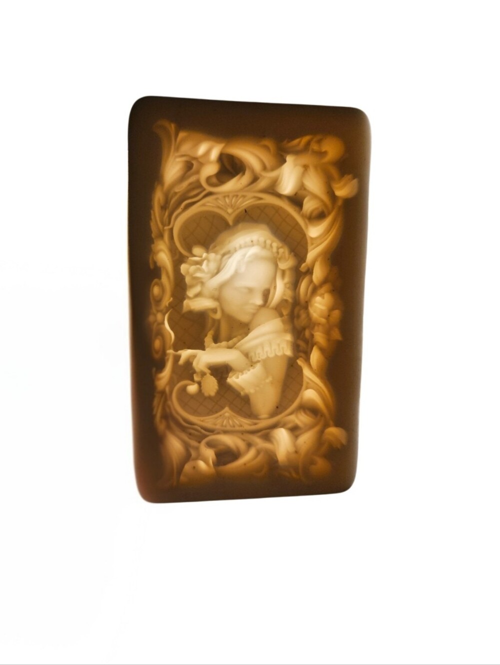 Decorative Cream Resin Plaque - Elegant Cherub Relief - Picture 5 of 15